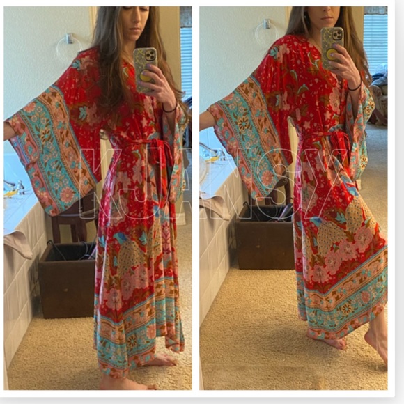 Bohemian Gypsy Kimono Dress - Picture 8 of 8